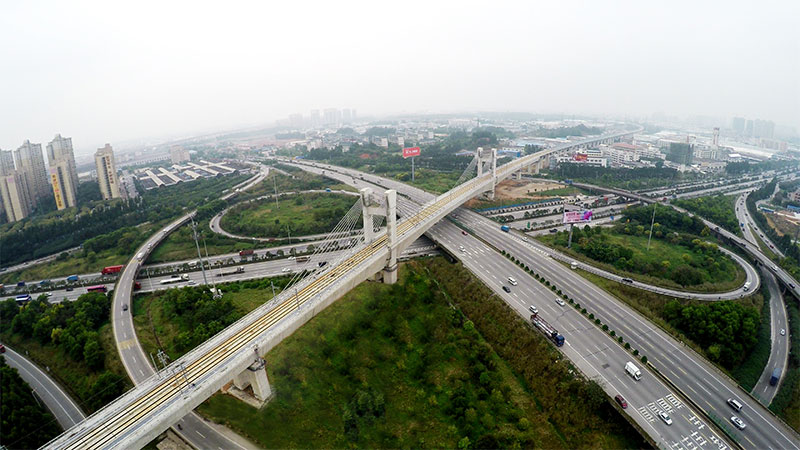 佛肇城际铁路桂丹立交矮塔斜拉桥（全景）